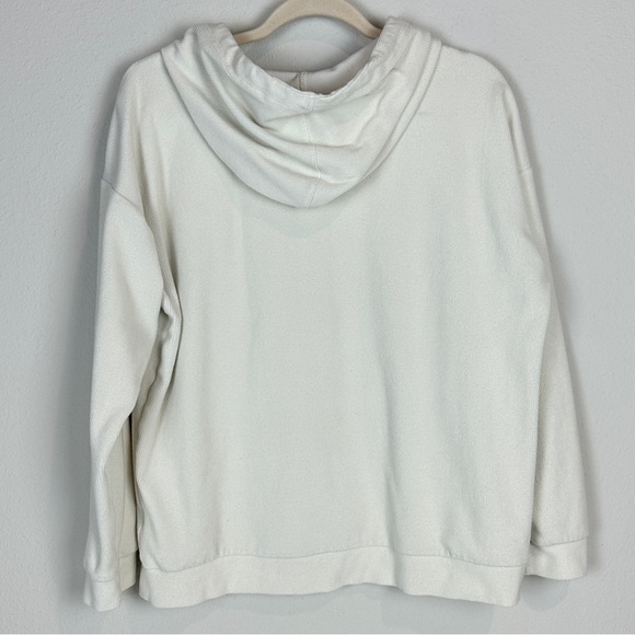 Andrew Marc New York White Textured Hoodie L - Picture 5 of 8